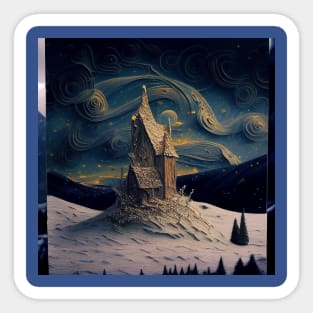 Starry Night Above The Shrieking Shack Sticker